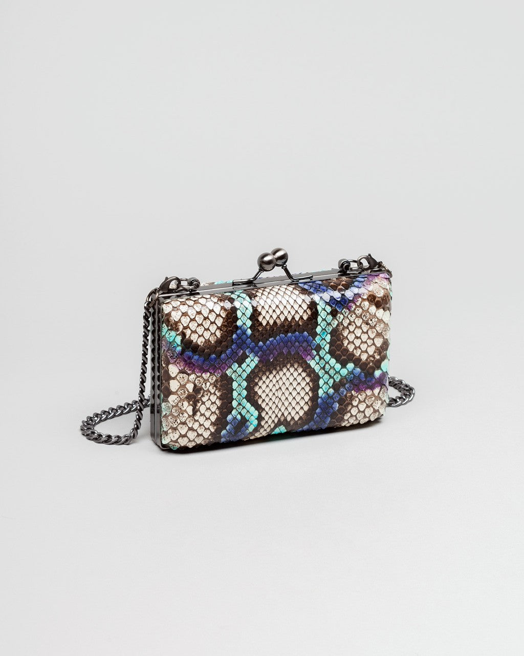 Bolso Clutch en piel de pitón